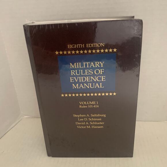 Military Rules Of Evidence Manual 8th Edition Volume 1 Rules 101-414 New - Picture 1 of 12